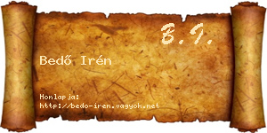 Bedő Irén névjegykártya